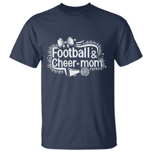 Football And Cheer Mom Quote T Shirt Sport Cheerleading Season Gift TS12 Navy Print Your Wear