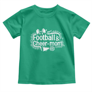 Football And Cheer Mom Quote Toddler T Shirt Sport Cheerleading Season Gift TS12 Irish Green Print Your Wear