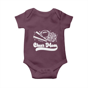 Cheer Mom Football Game Day Baby Onesie Cheerleader Team Spirit Gift TS12 Maroon Print Your Wear