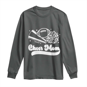 Cheer Mom Football Game Day Long Sleeve Shirt Cheerleader Team Spirit Gift TS12 Dark Heather Print Your Wear