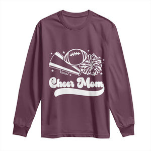 Cheer Mom Football Game Day Long Sleeve Shirt Cheerleader Team Spirit Gift TS12 Maroon Print Your Wear