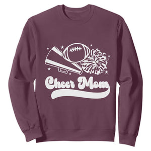 Cheer Mom Football Game Day Sweatshirt Cheerleader Team Spirit Gift TS12 Maroon Print Your Wear