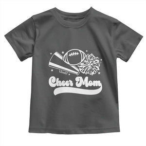 Cheer Mom Football Game Day Toddler T Shirt Cheerleader Team Spirit Gift TS12 Dark Heather Print Your Wear