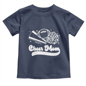 Cheer Mom Football Game Day Toddler T Shirt Cheerleader Team Spirit Gift TS12 Navy Print Your Wear