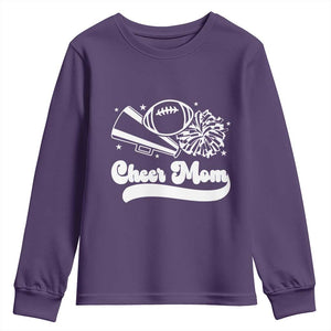 Cheer Mom Football Game Day Youth Sweatshirt Cheerleader Team Spirit Gift TS12 Purple Print Your Wear
