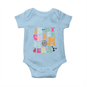 In My Cheer Mom Era Baby Onesie Cheerleading Gift TS12 Light Blue Print Your Wear