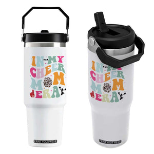 In My Cheer Mom Era Flip Straw Tumbler Cheerleading Gift TS12 One Size: 30 oz White Print Your Wear