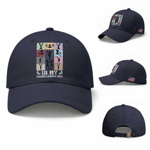 In My Cheer Mom Era Baseball Cap Cheerleader Squad Fan Gift TS12 Baseball Cap Universal Fit Navy Print Your Wear