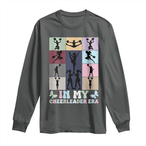 In My Cheer Mom Era Long Sleeve Shirt Cheerleader Squad Fan Gift TS12 Dark Heather Print Your Wear