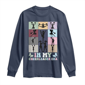 In My Cheer Mom Era Long Sleeve Shirt Cheerleader Squad Fan Gift TS12 Navy Print Your Wear