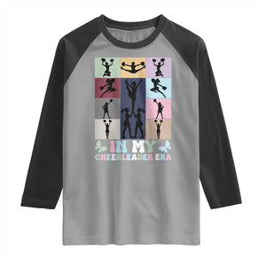 In My Cheer Mom Era Raglan Shirt Cheerleader Squad Fan Gift TS12 Sport Gray Black Print Your Wear