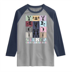 In My Cheer Mom Era Raglan Shirt Cheerleader Squad Fan Gift TS12 Sport Gray Navy Print Your Wear