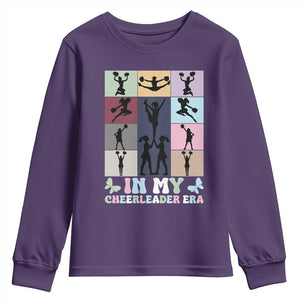 In My Cheer Mom Era Youth Sweatshirt Cheerleader Squad Fan Gift TS12 Purple Print Your Wear
