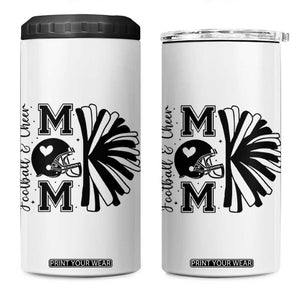 Proud Football And Cheer Mom Quote 4 in 1 Can Cooler Tumbler Gift For Sports Season TS12 One Size: 16 oz White Print Your Wear