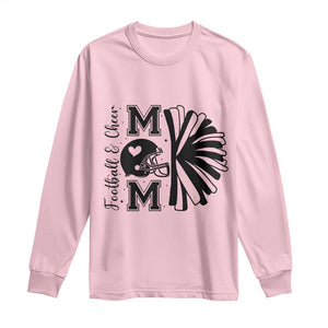 Proud Football And Cheer Mom Quote Long Sleeve Shirt Gift For Sports Season TS12 Light Pink Print Your Wear