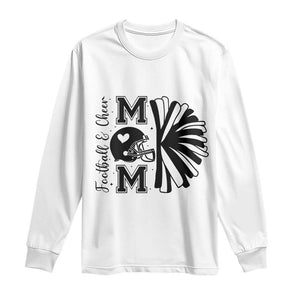 Proud Football And Cheer Mom Quote Long Sleeve Shirt Gift For Sports Season TS12 White Print Your Wear