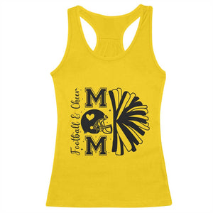 Proud Football And Cheer Mom Quote Racerback Tank Top Gift For Sports Season - Print Your Wear