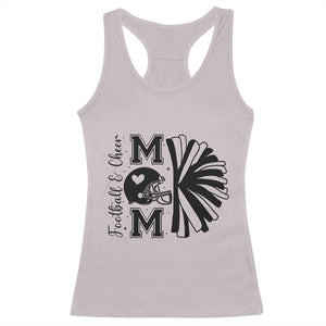 Proud Football And Cheer Mom Quote Racerback Tank Top Gift For Sports Season TS12 Ice Gray Print Your Wear