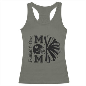 Proud Football And Cheer Mom Quote Racerback Tank Top Gift For Sports Season TS12 Military Green Print Your Wear