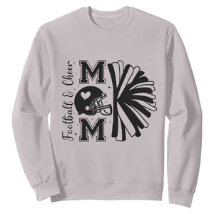 Proud Football And Cheer Mom Quote Sweatshirt Gift For Sports Season TS12 Ice Gray Print Your Wear