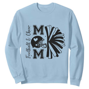 Proud Football And Cheer Mom Quote Sweatshirt Gift For Sports Season TS12 Light Blue Print Your Wear