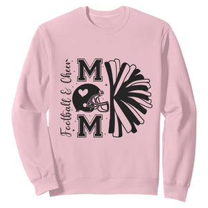 Proud Football And Cheer Mom Quote Sweatshirt Gift For Sports Season TS12 Light Pink Print Your Wear