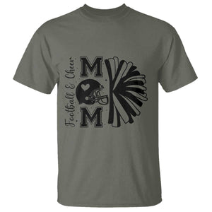 Proud Football And Cheer Mom Quote T Shirt Gift For Sports Season TS12 Military Green Print Your Wear