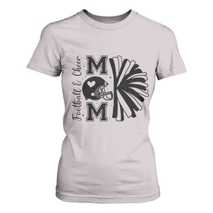 Proud Football And Cheer Mom Quote T Shirt For Women Gift For Sports Season TS12 Ice Gray Print Your Wear