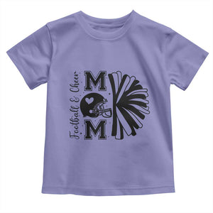 Proud Football And Cheer Mom Quote Toddler T Shirt Gift For Sports Season TS12 Violet Print Your Wear