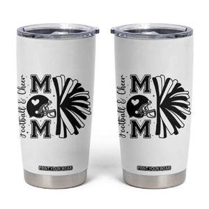Proud Football And Cheer Mom Quote Tumbler Cup Gift For Sports Season TS12 White Print Your Wear