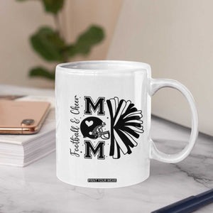 Proud Football And Cheer Mom Quote Coffee Mug Gift For Sports Season TS12 Print Your Wear