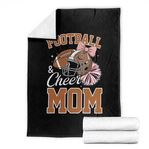 Funny Football And Cheer Mom Quote Throw Blanket Sports Season Gift TS12 Black Print Your Wear