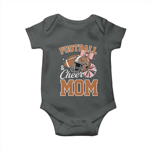 Funny Football And Cheer Mom Quote Baby Onesie Sports Season Gift TS12 Dark Heather Print Your Wear