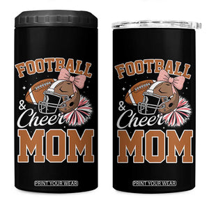 Funny Football And Cheer Mom Quote 4 in 1 Can Cooler Tumbler Sports Season Gift TS12 One Size: 16 oz Black Print Your Wear