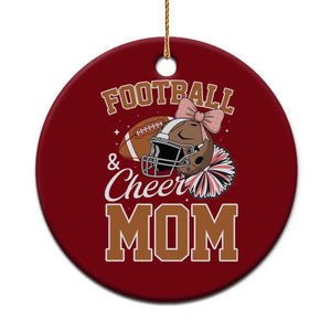 Funny Football And Cheer Mom Quote Ceramic Ornament Sports Season Gift TS12 1pc Red Print Your Wear
