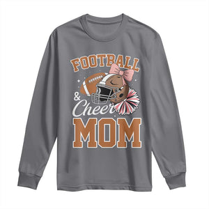 Funny Football And Cheer Mom Quote Long Sleeve Shirt Sports Season Gift TS12 Charcoal Print Your Wear