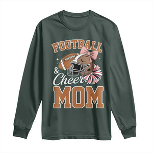 Funny Football And Cheer Mom Quote Long Sleeve Shirt Sports Season Gift TS12 Dark Forest Green Print Your Wear