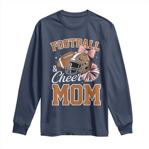 Funny Football And Cheer Mom Quote Long Sleeve Shirt Sports Season Gift TS12 Navy Print Your Wear