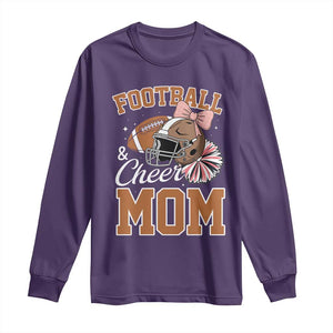 Funny Football And Cheer Mom Quote Long Sleeve Shirt Sports Season Gift TS12 Purple Print Your Wear