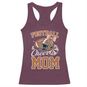 Funny Football And Cheer Mom Quote Racerback Tank Top Sports Season Gift - Print Your Wear