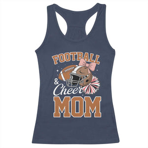 Funny Football And Cheer Mom Quote Racerback Tank Top Sports Season Gift TS12 Navy Print Your Wear