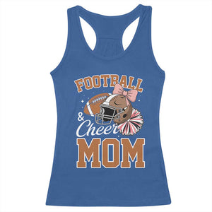Funny Football And Cheer Mom Quote Racerback Tank Top Sports Season Gift TS12 Royal Blue Print Your Wear