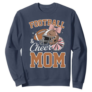 Funny Football And Cheer Mom Quote Sweatshirt Sports Season Gift TS12 Navy Print Your Wear