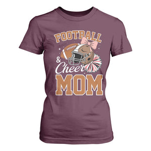 Funny Football And Cheer Mom Quote T Shirt For Women Sports Season Gift TS12 Maroon Print Your Wear