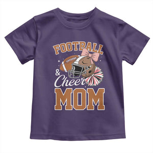 Funny Football And Cheer Mom Quote Toddler T Shirt Sports Season Gift TS12 Purple Print Your Wear