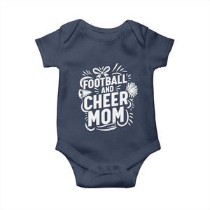 Football And Cheer Mom Quote Baby Onesie Team Supporter Gift Idea TS12 Navy Print Your Wear