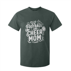 Football And Cheer Mom Quote T Shirt For Kid Team Supporter Gift Idea TS12 Dark Forest Green Print Your Wear