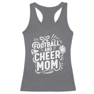 Football And Cheer Mom Quote Racerback Tank Top Team Supporter Gift Idea TS12 Charcoal Print Your Wear