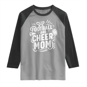Football And Cheer Mom Quote Raglan Shirt Team Supporter Gift Idea TS12 Sport Gray Black Print Your Wear