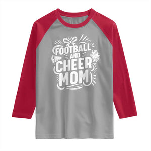 Football And Cheer Mom Quote Raglan Shirt Team Supporter Gift Idea TS12 Sport Gray Red Print Your Wear
